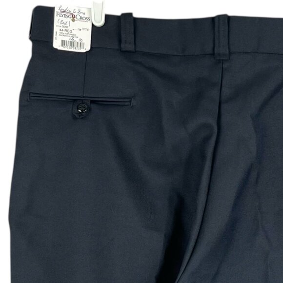 Flying Cross Men's Regular Fit Classic Style Navy Dacron Pants Size 44x30 NWT - Picture 5 of 12